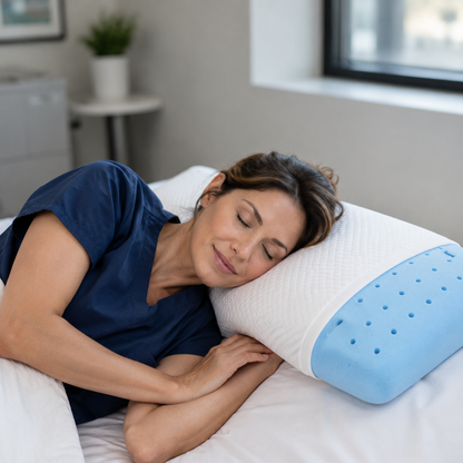Memory Foam Pillow for Nurses – Ergonomic Design, Hypoallergenic, Machine Washable Cover