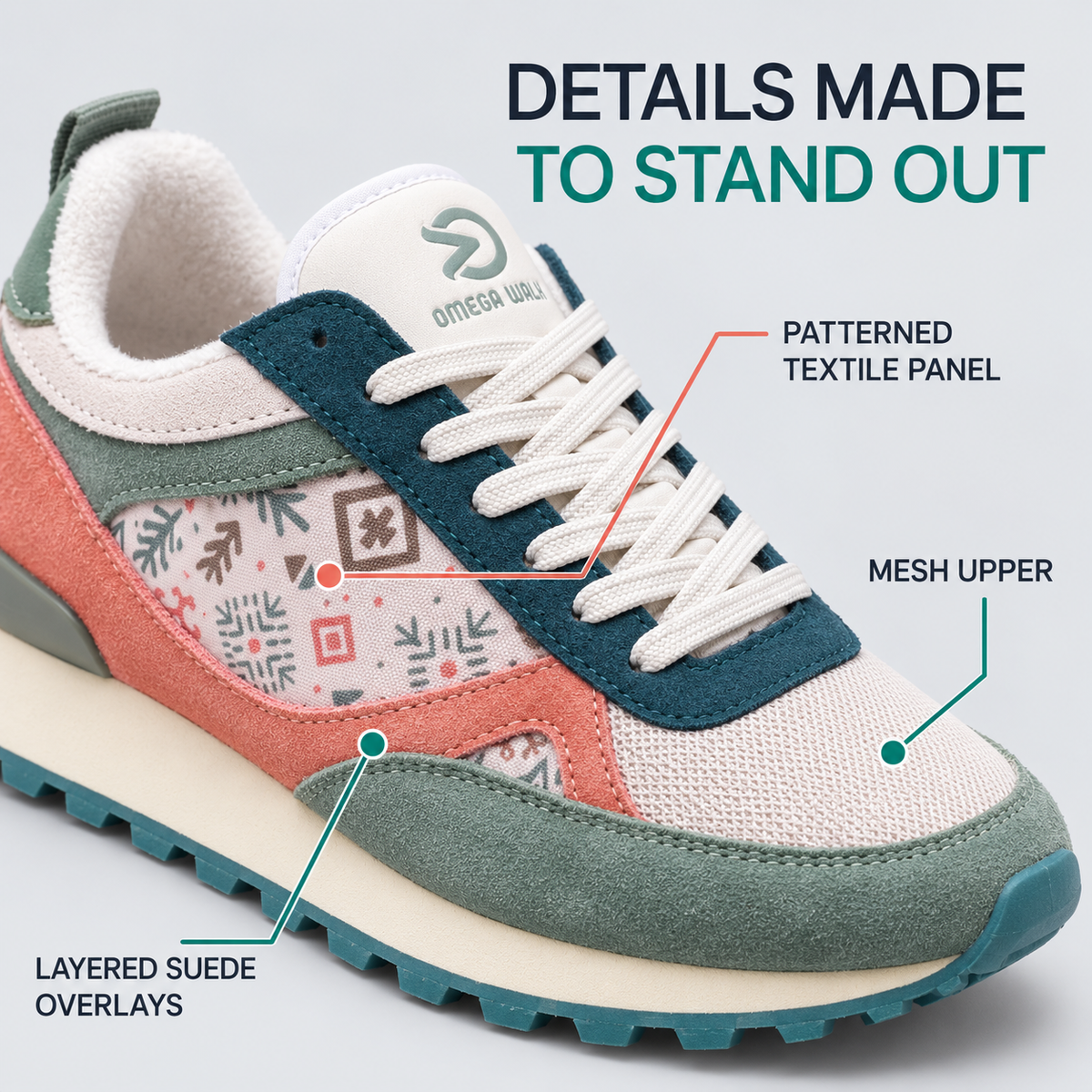 Men's and Women's Orthopedic Walking Shoes for Nurses – Arch Support, Slip-Resistant Design