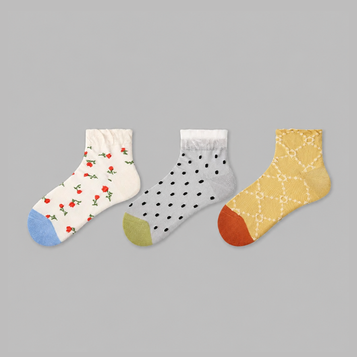 ColorBurst Cotton Socks – 3 Pairs