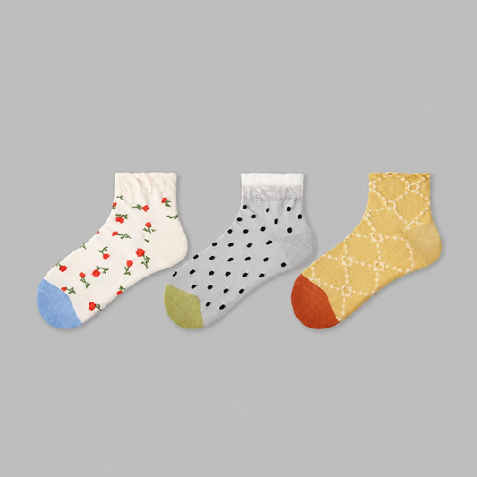 ColorBurst Cotton Socks – 3 Pairs