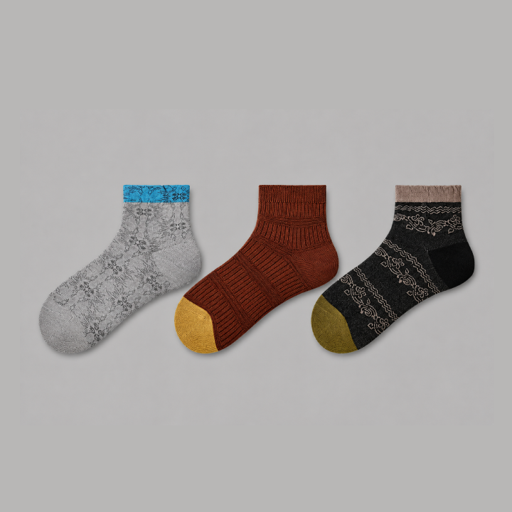 ColorBurst Cotton Socks – 3 Pairs