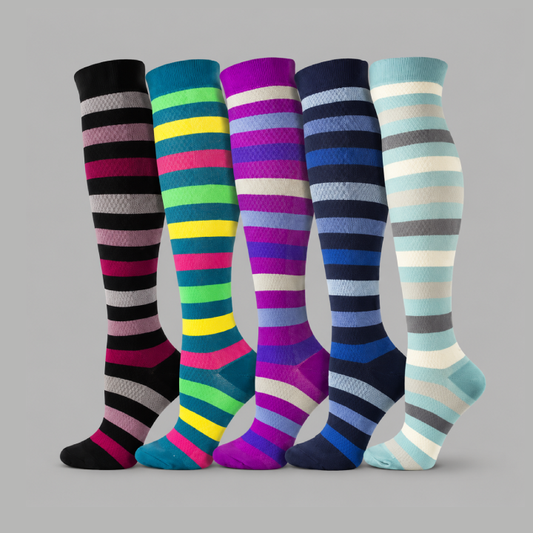 Color Stripe Compression Socks