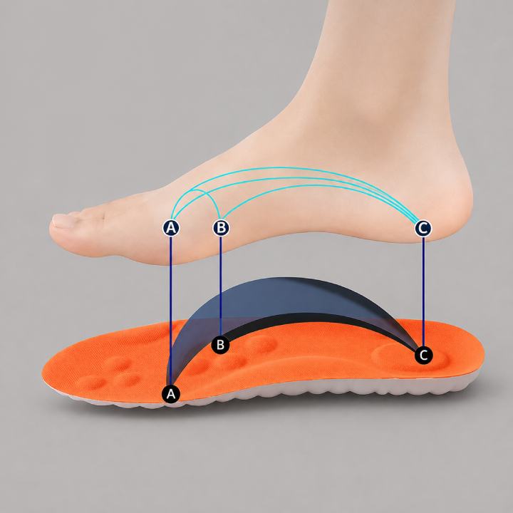 Massage Comfort Insoles with Arch Support
